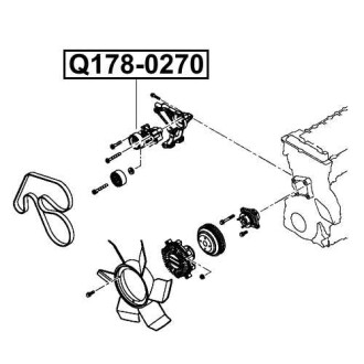 Фото автозапчастини натягувач ременя клинового MITSUBISHI L200 2015- Q-FIX Q178-0270