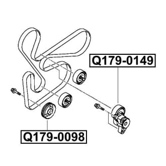 Фото автозапчасти ролик обводной MITSUBISHI LANCER VIII (CY_A, CZ_A) 1.8 02.2008 - Q-FIX Q179-0098