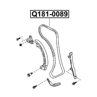 Фото автозапчасти цепь грм DAIHATSU BEGO (J2_) 1.5 4X4 (3SZ-VE) 2006.05- Q-FIX Q181-0089