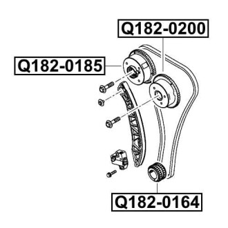 Фото автозапчастини зірка валу розподільчого MITSUBISHI OUTLANDER II (CW_W) 2.4 (4B12) 2006.11-2012.11 Q-FIX Q182-0185