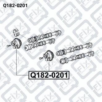 Зірка валу розподільчого TOYOTA LAND CRUISER PRADO J120 Q-FIX Q182-0201