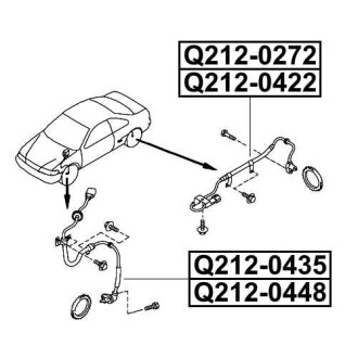 Фото автозапчастини датчик abs задній правий NISSAN MAXIMA / MAXIMA QX V (A33) 2.0 V6 24V 03.2000 - 11.2003 Q-FIX Q212-0422 (фото 1)