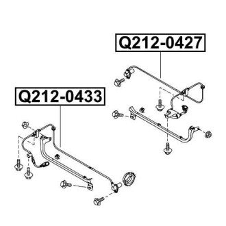 Фото автозапчастини датчик abs задній правий NISSAN PATROL GR V WAGON (Y61) 2.8 TD 06.1997 - 05.2000 Q-FIX Q212-0427