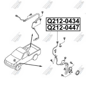 Фото автозапчасти датчик abs передний правый NISSAN NAVARA III (D22) 2.4 I 4WD (KA24E) 1998.02- Q-FIX Q212-0434