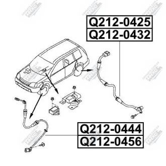 Фото автозапчастини датчик abs передній правий NISSAN X-TRAIL (T30) 2.0 4X4 06.2001 - 01.2013 Q-FIX Q212-0444