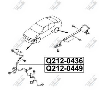 Фото автозапчастини датчик abs передній лівий NISSAN PRIMERA (P11) 1.6 16V 06.1996 - 12.2001 Q-FIX Q212-0449