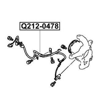 Фото автозапчасти датчик abs передний левый MITSUBISHI L 200/TRITON (KA_T, KB_T) 2.5 DI-D (16V) 4WD 04.2007 - 12.2015 Q-FIX Q212-0478 (фото 1)