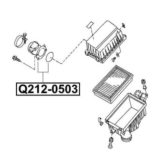 Фото автозапчасти датчик расхода воздуха NISSAN MISTRAL (R20) 2.7 TDI 4WD (TD27TI) 1996.05-2007.09 Q-FIX Q212-0503