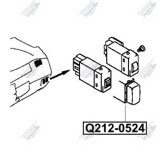 Фото автозапчастини вимикач протитуманних фар (кнопка) Q-FIX Q212-0524 (фото 1)