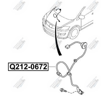 Датчик abs передний левый MAZDA CX-7 (ER) 2.2 MZR-CD AWD 01.2012 - 03.2013 Q-FIX Q212-0672