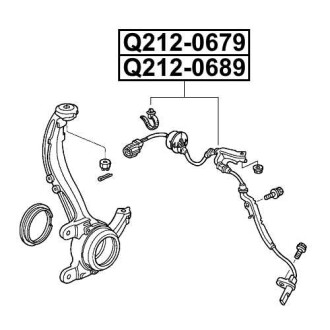 Фото автозапчасти датчик abs передний левый HONDA ACCORD VII (CL, CN) 2.0 (CL7) 02.2003 - 05.2008 Q-FIX Q212-0679