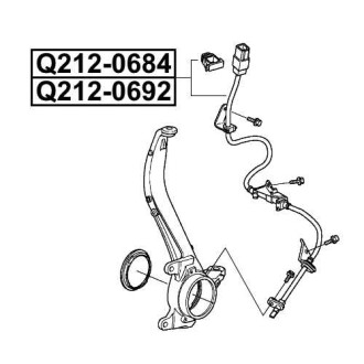 Фото автозапчасти датчик abs передний правый HONDA ACCORD VIII (CU) 2.0 I (CU1) 06.2008 - 06.2015 Q-FIX Q212-0692