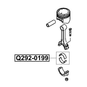 Фото автозапчасти вкладыши шатунные MITSUBISHI AIRTREK I (CU_W) 2.0 (CU2W) (4G63 (DOHC 16V)) 2003.05-2006.10 Q-FIX Q292-0199