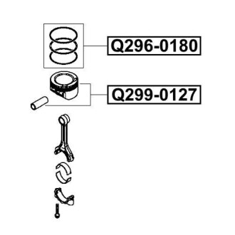 Фото автозапчастини комплект кілець поршневих STD 1110A436, 1110B795 LANCER, ASX,OUTLANDER, Ланцер, Аутлендер Q-FIX Q296-0180