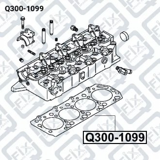 Прокладка гбц MITSUBISHI L 200 (K3_T, K2_T, K1_T, K0_T) 2.5 TD 4WD (K34T) 11.1992 - 08.1996 Q-FIX Q300-1099