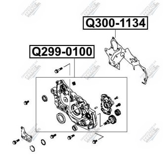 Фото автозапчасти прокладка масляного насоса MITSUBISHI LANCER CS 2000-2009 Q-FIX Q300-1134