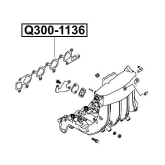 Прокладка впускного колектора MITSUBISHI L 200 (K7_T, K6_T) 2.0 (K62T) 06.1996 - 12.2007 Q-FIX Q300-1136