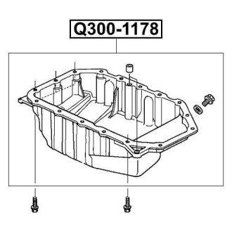 Фото автозапчасти поддон масла HONDA CR-V III (RE) 2.4 (K24A1) 2007.04- Q-FIX Q300-1178