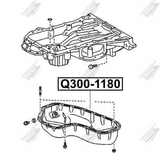 Фото автозапчастини піддон масла LEXUS RX (MHU3_, GSU3_, MCU3_) 350 AWD (2GR-FE) 2006.02-2008.12 Q-FIX Q300-1180