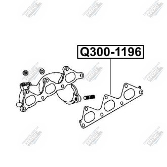 Фото автозапчасти прокладка выпускного коллектора MITSUBISHI MONTERO III OPEN OFF-ROAD VEHICLE (V6_W, V7_W) 3.5 V6 GDI (V65W, V75W) (6G74 (GDI)) 2000.04-2006.12 Q-FIX Q300-1196