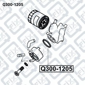 Прокладка маслоохладителя (кольцо) Q-FIX Q300-1205