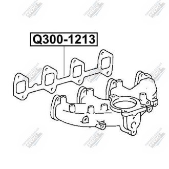 Фото автозапчасти прокладка впускного коллектора TOYOTA DYNA 150 C бортовой платформой/ходовая часть (LY_) 2.8 D 05.1995 - 08.1998 Q-FIX Q300-1213