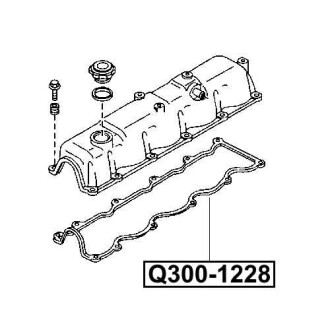 Фото автозапчасти прокладка крышки клапанов MAZDA B-SERIE (UN) 2.5D (MD25NA) 1999.06-2006.11 Q-FIX Q300-1228 (фото 1)