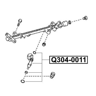 Фото автозапчастини форсунка TOYOTA FORTUNER GGN50/GGN60/KUN#/LAN50/TGN51/TGN61 2006- Q-FIX Q304-0011