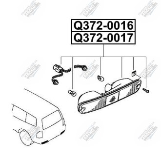 Фото автозапчасти фонарь задний левый MITSUBISHI PAJERO III (V7_W, V6_W) 2.5 TDI 04.2000 - 12.2006 Q-FIX Q372-0017