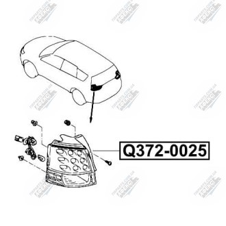 Фото автозапчасти фонарь задний правый MITSUBISHI OUTLANDER II (CW_W) 2.0 11.2006 - 11.2012 Q-FIX Q372-0025