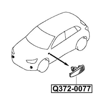 Фото автозапчастини ліхтар покажчика повороту MITSUBISHI ASX GA# 2010- Q-FIX Q372-0077