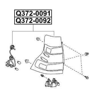 Фото автозапчасти фонарь задний левый TOYOTA LAND CRUISER PRADO 150 GRJ15#/TRJ150 2009- Q-FIX Q372-0092