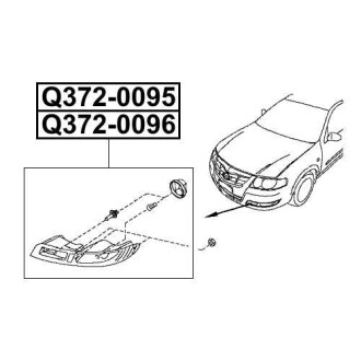 Фото автозапчасти фара противотуманная левая NISSAN ALMERA B10RS (CLASSIC) 2006-2012 Q-FIX Q372-0095