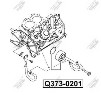 Фото автозапчасти теплообменник фильтра масляного NISSAN CABSTAR (F24M, F24W) 35.13 DCI, 45.13 DCI 2.5 (F24M) 09.2006 - 12.2012 Q-FIX Q373-0201