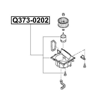 Фото автозапчасти мотор обогревателя салона NISSAN X-TRAIL T30 2000-2006 Q-FIX Q373-0202