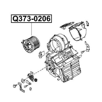 Фото автозапчастини мотор вентилятора обігрівача салону NISSAN QASHQAI / QASHQAI +2 I (J10, JJ10) 1.5 DCI 01.2010 - 12.2013 Q-FIX Q373-0206