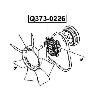 Фото автозапчасти вискомуфта вентилятора MITSUBISHI MONTERO II (V3_W, V2_W, V4_W) 2.5 TDIC (V44W, V24W) (4D56 T) 1991.03-1999.08 Q-FIX Q373-0226