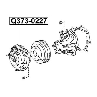 Фото автозапчасти вискомуфта вентилятора TOYOTA LAND CRUISER 80 (_J8_) 4.5 24V (FZJ80_) 08.1992 - 12.1997 Q-FIX Q373-0227