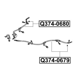 Фото автозапчасти трос тормозной левый HYUNDAI GALLOPER II (JK-01) 2.5 TCI D 08.1998 - 12.2003 Q-FIX Q374-0679 (фото 1)