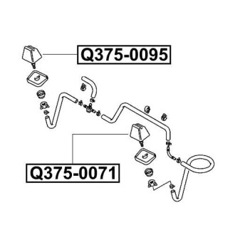 Фото автозапчастини форсунка омивача фари ліва MITSUBISHI PAJERO IV (V8_W, V9_W) 3.2 DI-D (V88W, V98W) 02.2007 - Q-FIX Q375-0071 (фото 1)