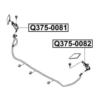 Фото автозапчастини форсунка омивача фари ліва NISSAN TEANA J32 200­8-2013 Q-FIX Q375-0082