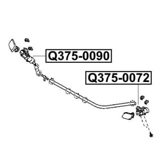 Фото автозапчасти форсунка омывателя фары правая TOYOTA LAND CRUISER PRADO 120 GRJ12#/KDJ12#/RZJ12#/TRJ12#/VZJ12# 2002-2009 Q-FIX Q375-0090