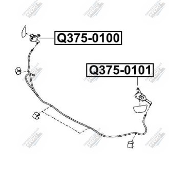 Фото автозапчастини форсунка омивача фари права NISSAN X-TRAIL (T32) 2014 - Q-FIX Q375-0100