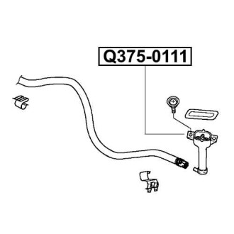 Фото автозапчасти форсунка омывателя фары левая HONDA CR-V RE 2.0 2012- Q-FIX Q375-0111