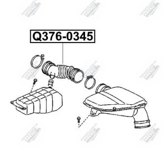 Фото автозапчастини патрубок фільтра повітряного TOYOTA LAND CRUISER PRADO 150 GRJ15#/TRJ150 2009- Q-FIX Q376-0345