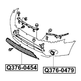 Фото автозапчастини рамка противотуманной фари MITSUBISHI OUTLANDER CW# 2006-2012 Q-FIX Q376-0479