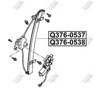 Фото автозапчасти стеклоподъемник передний левый MITSUBISHI LANCER CS 2000-2009 Q-FIX Q376-0537