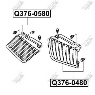 Фото автозапчасти решетка радиатора правая MITSUBISHI L 200 / TRITON (KA_T, KB_T) 2.5 DI-D (KA4T) 04.2010 - 12.2015 Q-FIX Q376-0580