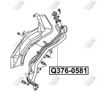 Фото автозапчасти труба заливная топливного бака MITSUBISHI PAJERO/SHOGUN III OPEN OFF-ROAD VEHICLE (V6_W, V7_W) 2.5 TDI (V64W, V74W) (4D56 T) 2000.04-2006.12 Q-FIX Q376-0581