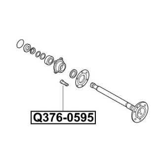 Фото автозапчастини шпилька колісна NISSAN 200 SX (S13) 1.8 TURBO (CA18DET) 1988.07-1993.11 Q-FIX Q376-0595